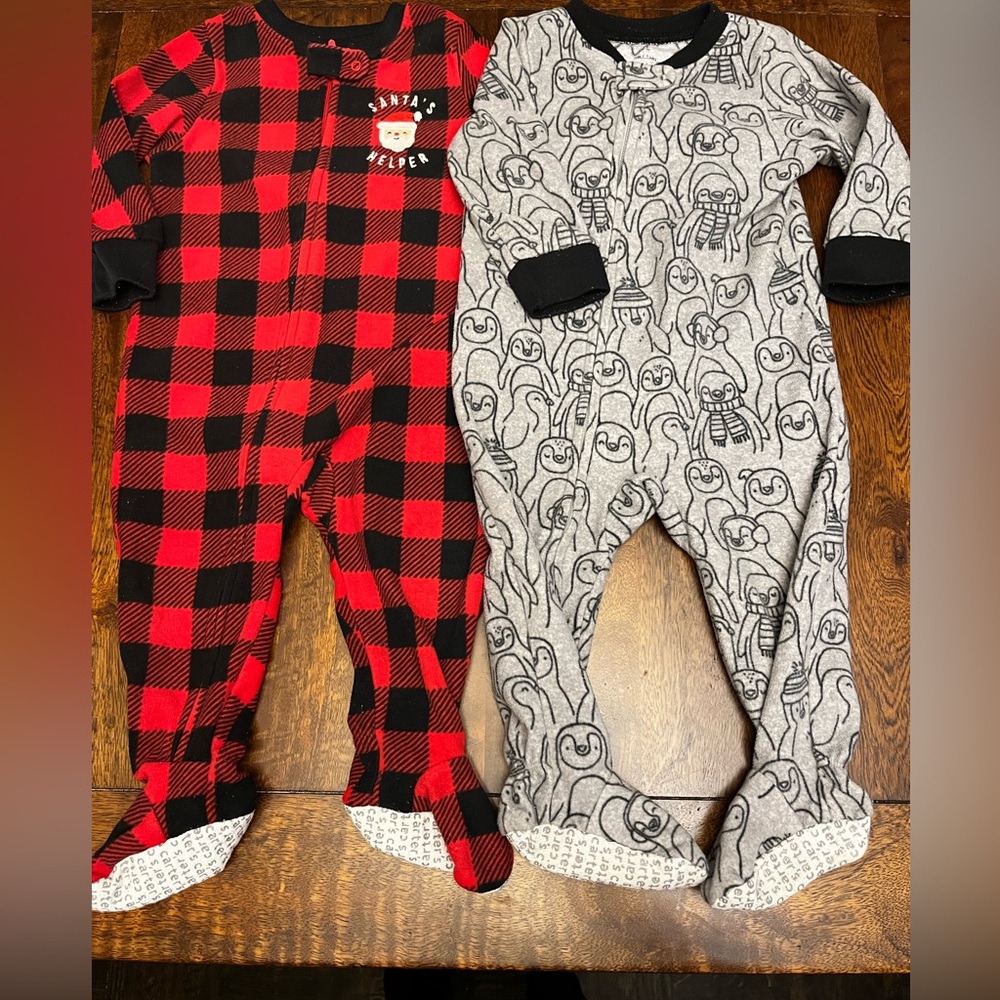 Two Fleece Winter Pajamas 12 M